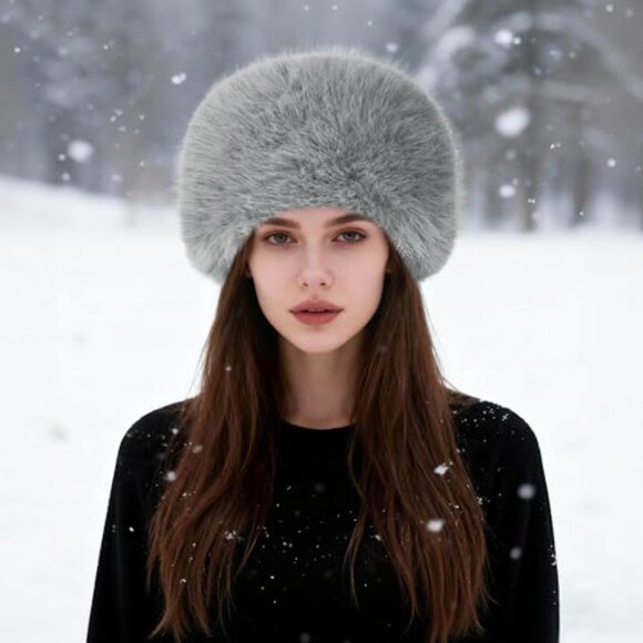Faux Fur Bucket Hat Plush Warm Winter Russian Style Elegant Chic main image 4